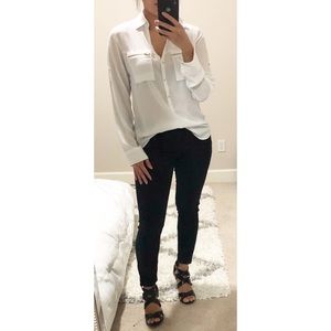 Express white and gold Portofino shirt XS